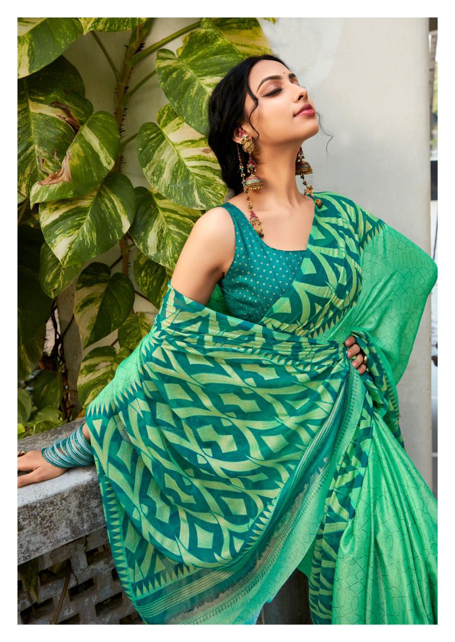 Krishna Vol 7 By Kashvi Printed Chiffon Sarees Wholesale Shop In Surat